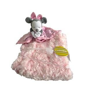 NWTMinnie Mouse Lovey & Pink Plush Satin Trim Baby Blanket Set